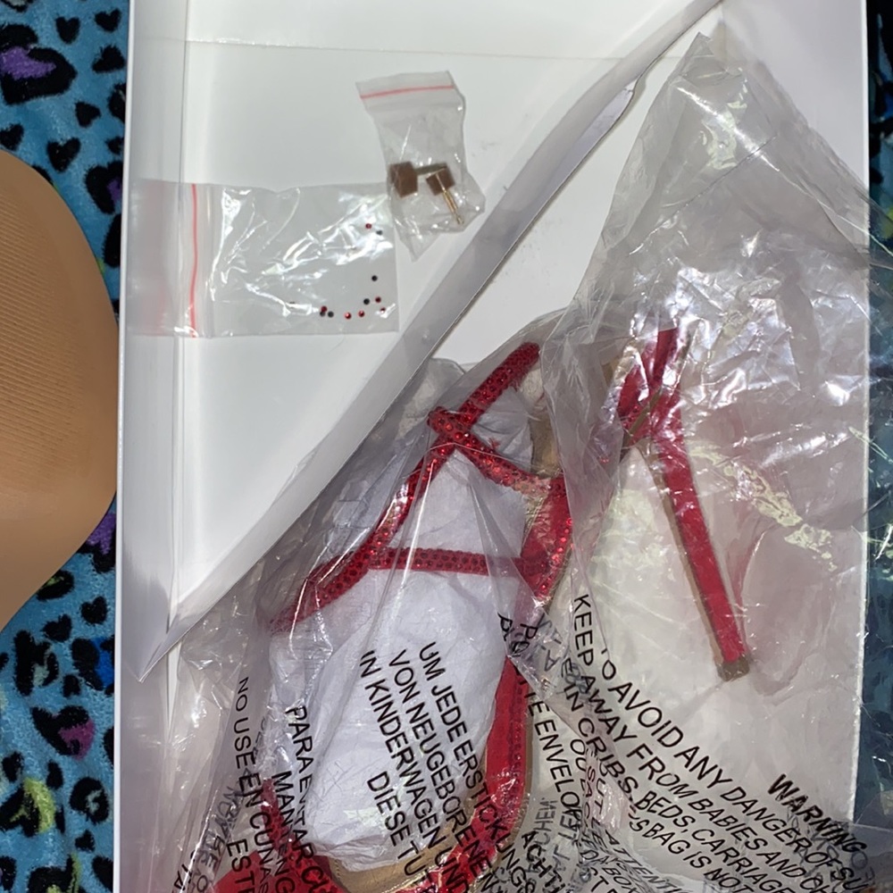 Red Rhinestone Heels - Picture 6 of 7